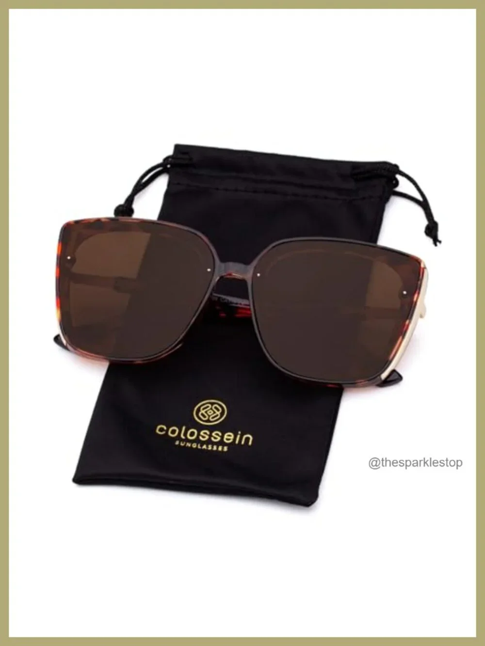 Oversized Square Sunglasses UV400 Protection Unisex for Driving
